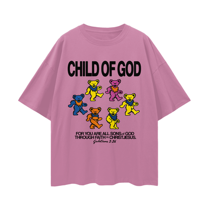 Religious Child Of God Grateful Dead Like Graphic Oversized T Shirt