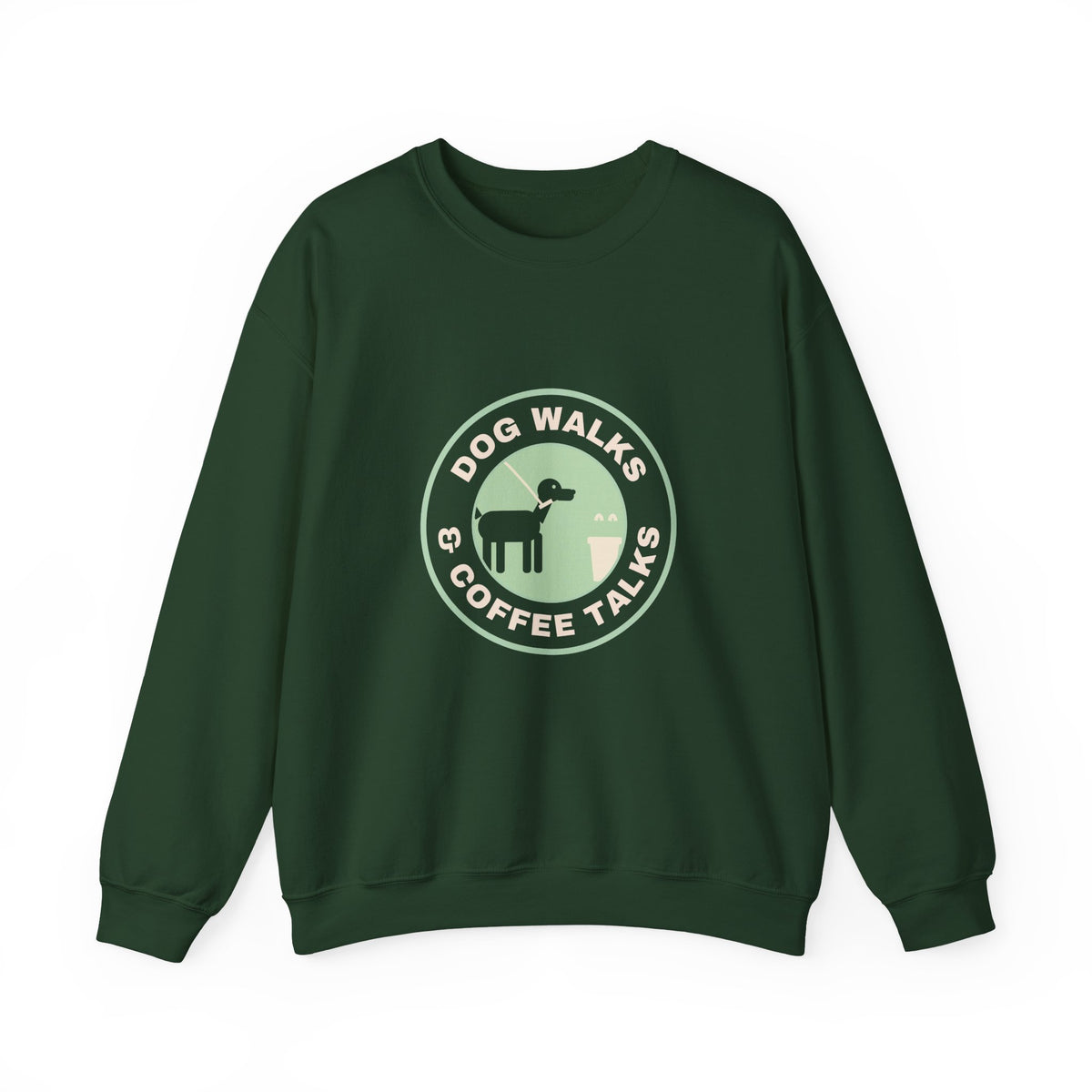 Dog Mom Sweatshirt, Dog Walks and Coffee Talks Crewneck, Paw Print Coffee Sweatshirt, Dog Lover Gift for Her, Fall Sweatshirt