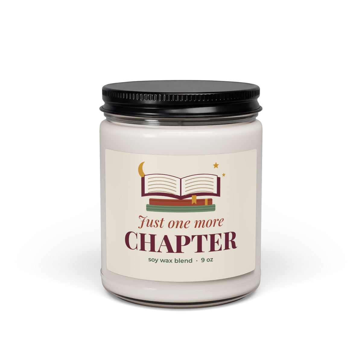 Book Lover Candle, Just One More Chapter Soy Candle 9oz, Bookish Gift for Her, Reading Candle, Book Club Gift, Self Care Gift