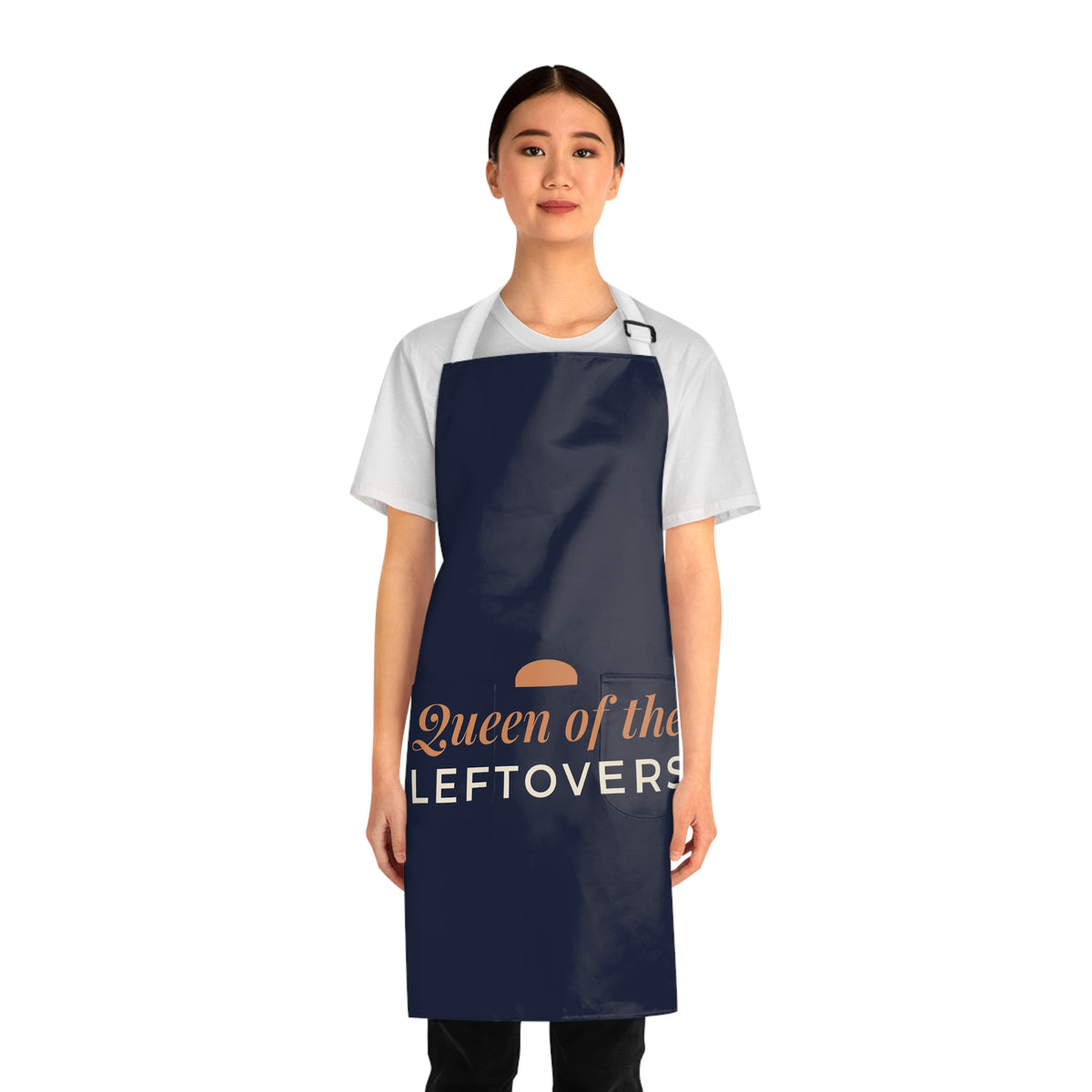 Friendsgiving Apron, Queen of the Leftovers Kitchen Apron, Thanksgiving Host Gift, Funny Cooking Apron for Her