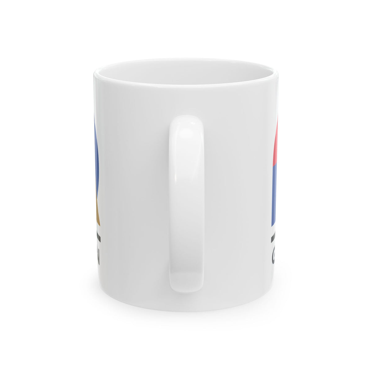 Gold Star Season Bauhaus Geometric Teacher Christmas Mug