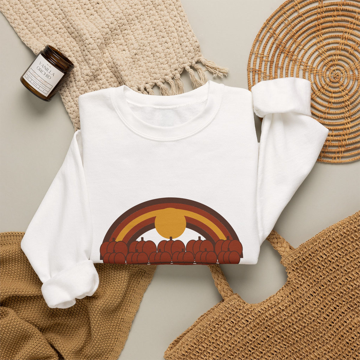 Patch Picking Season Retro 70s Pumpkin Patch Crewneck Gift for Her