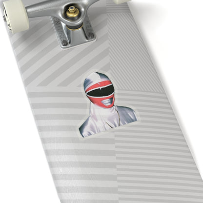 Red Power Ranger Durag Funny Sticker