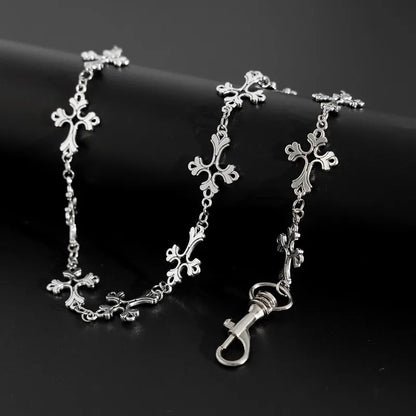 Punk Jeans Pants Chain Multi Layer Chain Punk Cross Charm Waist Wallet Chain Harajuku Belt for Hip Hop Dancers