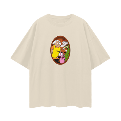 Vintage Like Courage The Cowardly Dog Graphic Oversized T Shirt