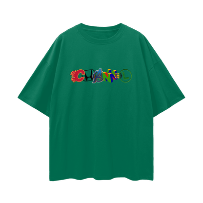 Chanel Logo 90s Vintage Like Graphic Oversized T Shirt