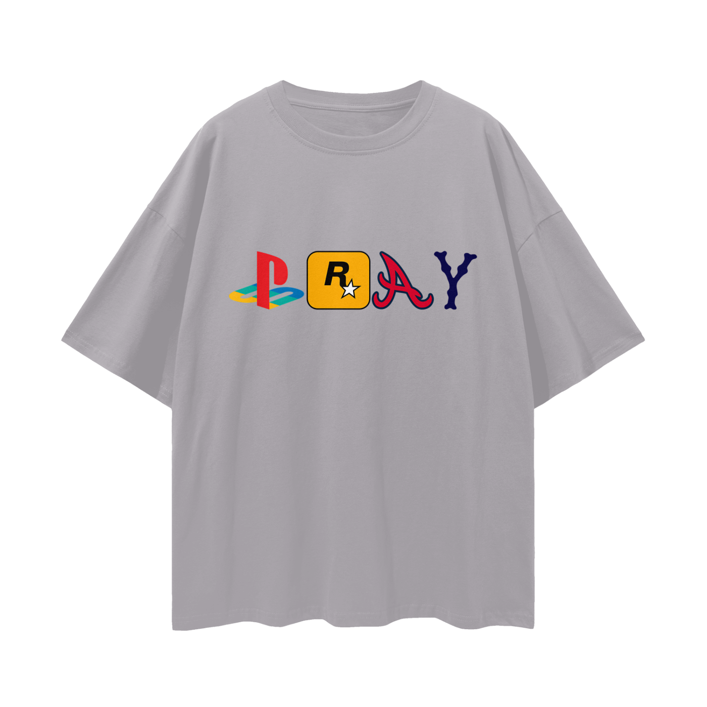 Religious Jesus Pray Logos Like Graphic Oversized T Shirt