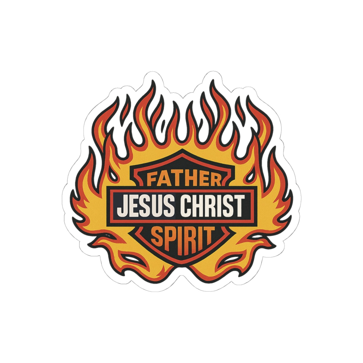 Religious Jesus Christ Harley Davidson Sticker