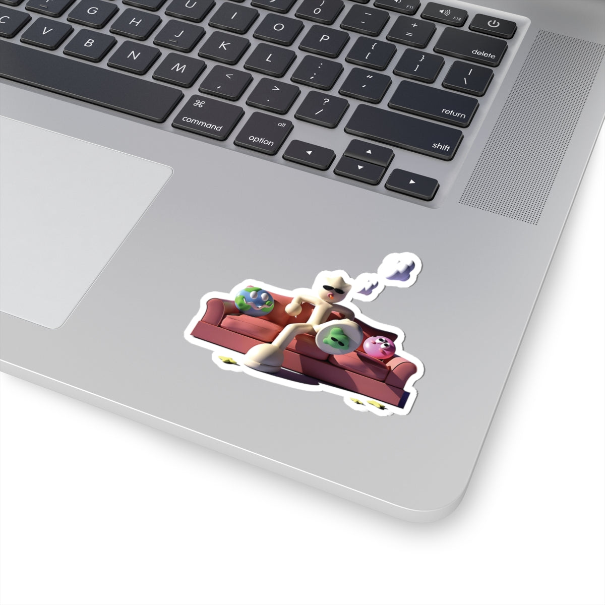 Clay Man On Couch Sticker