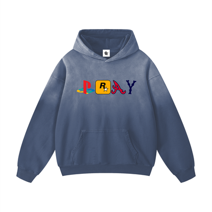 Vintage/Y2K Religious Jesus Pray Logos Oversized Hoodie
