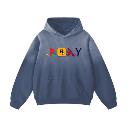 Vintage/Y2K Religious Jesus Pray Logos Oversized Hoodie