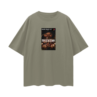 Play Station PS2 Def Jam Game Graphic Oversized T Shirt