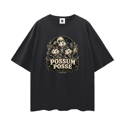 Possum Posse Tee - Trash & Chaos | Oversized Heavyweight Bootleg Graphic Tee
