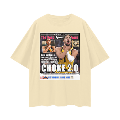 Tyrese Haliburton News Paper 90s Y2K Vintage Like Graphic Oversized T Shirt