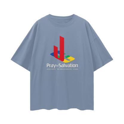 Religious Pray For Salvation Jesus Christ Graphic Oversized T Shirt