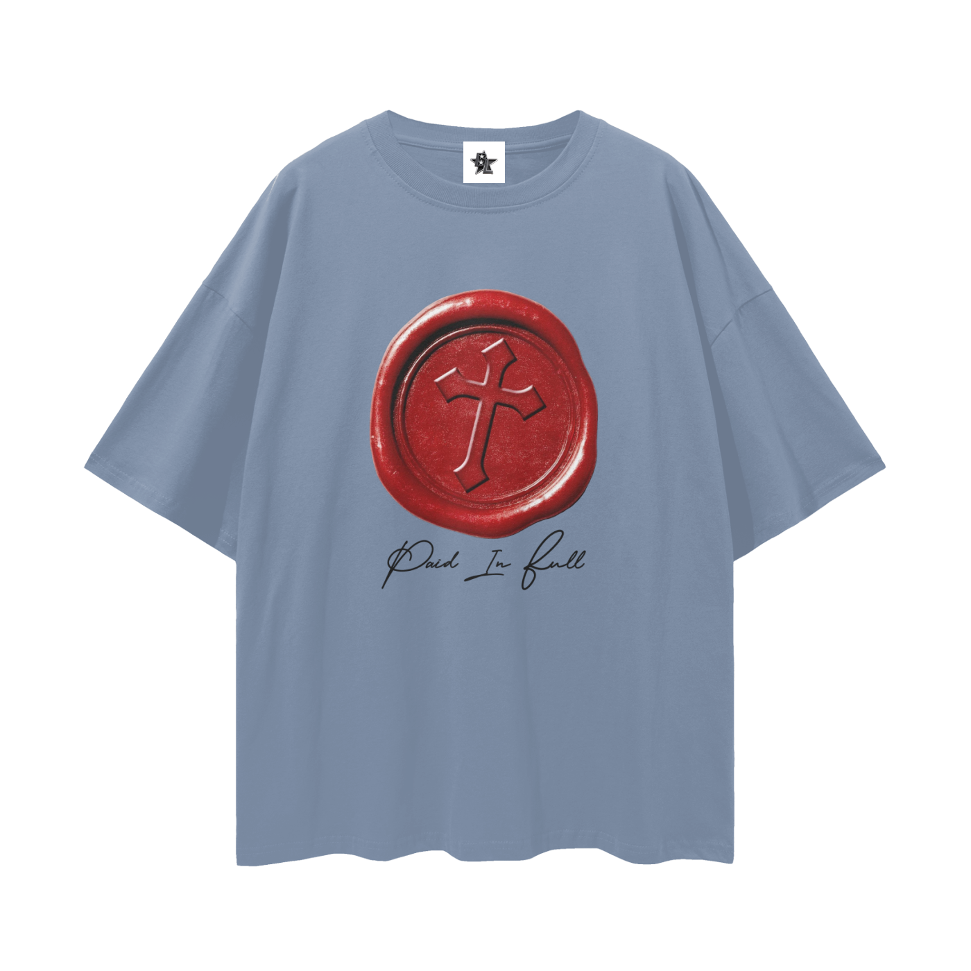 Vintage/Y2K Religious Paid In Full Cross Oversized T Shirt