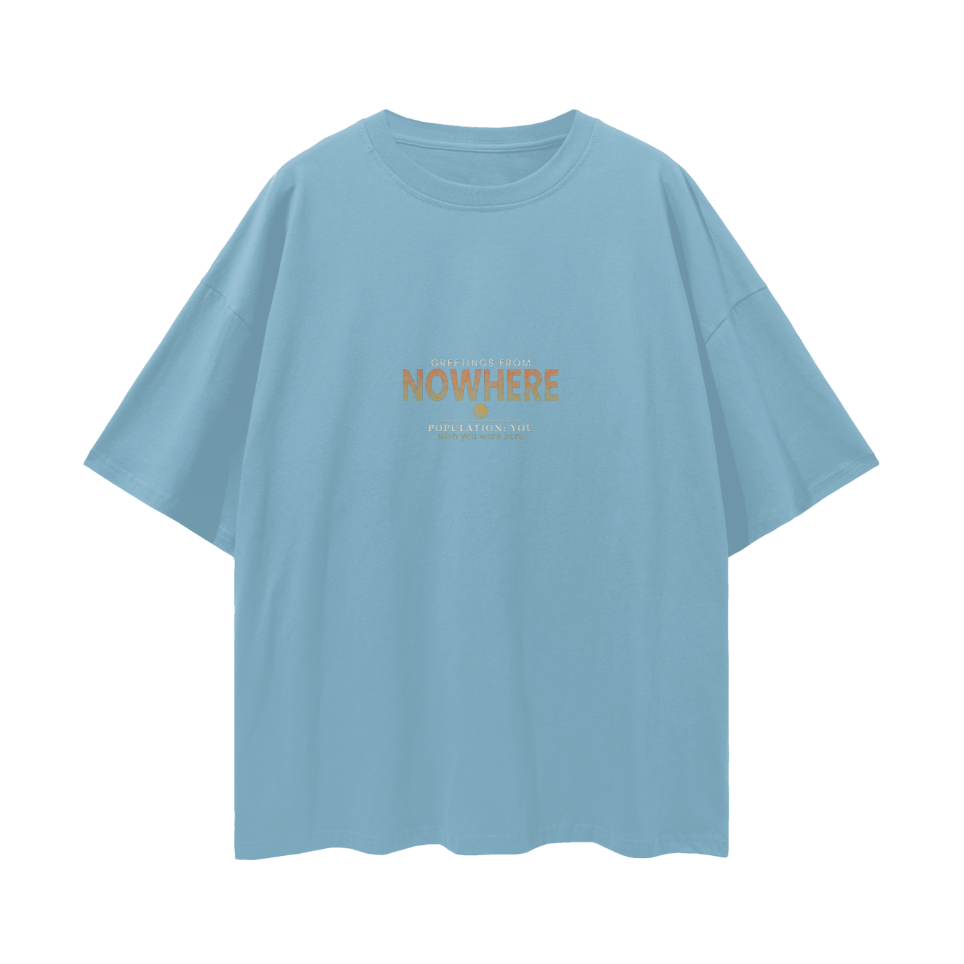 Greetings From Nowhere Oversized T-Shirt | Vintage Souvenir Streetwear Graphic