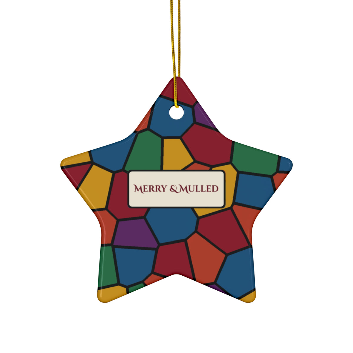 Merry and Mulled Stained Glass Christmas Ornament
