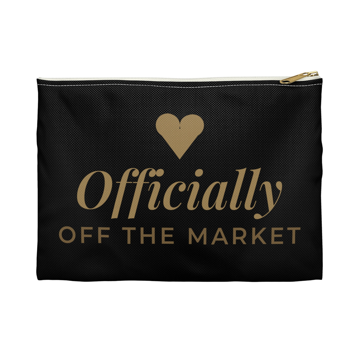Bride to Be Makeup Bag, Officially Off the Market Cosmetic Bag, Engagement Gift, Bridal Shower Gift, Zipper Pouch