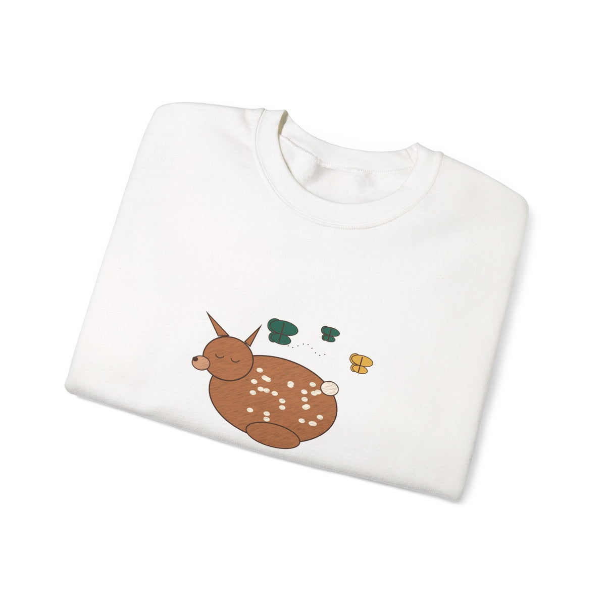 Doe Not Disturb Sleeping Fawn Butterfly Sweatshirt
