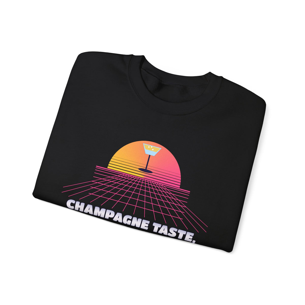Champagne Taste Leftover Budget 80s Airbrush New Years Sweatshirt Gift for Her