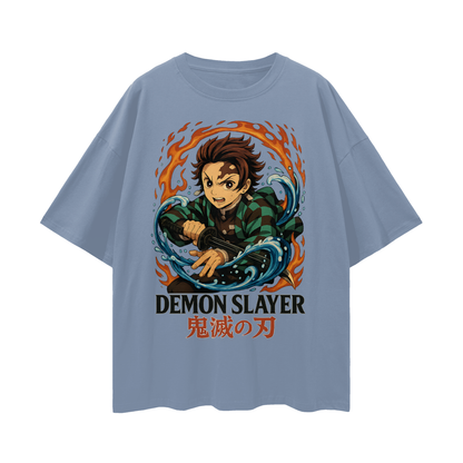 Vintage/Y2K Demon Slayer Anime Oversized T Shirt