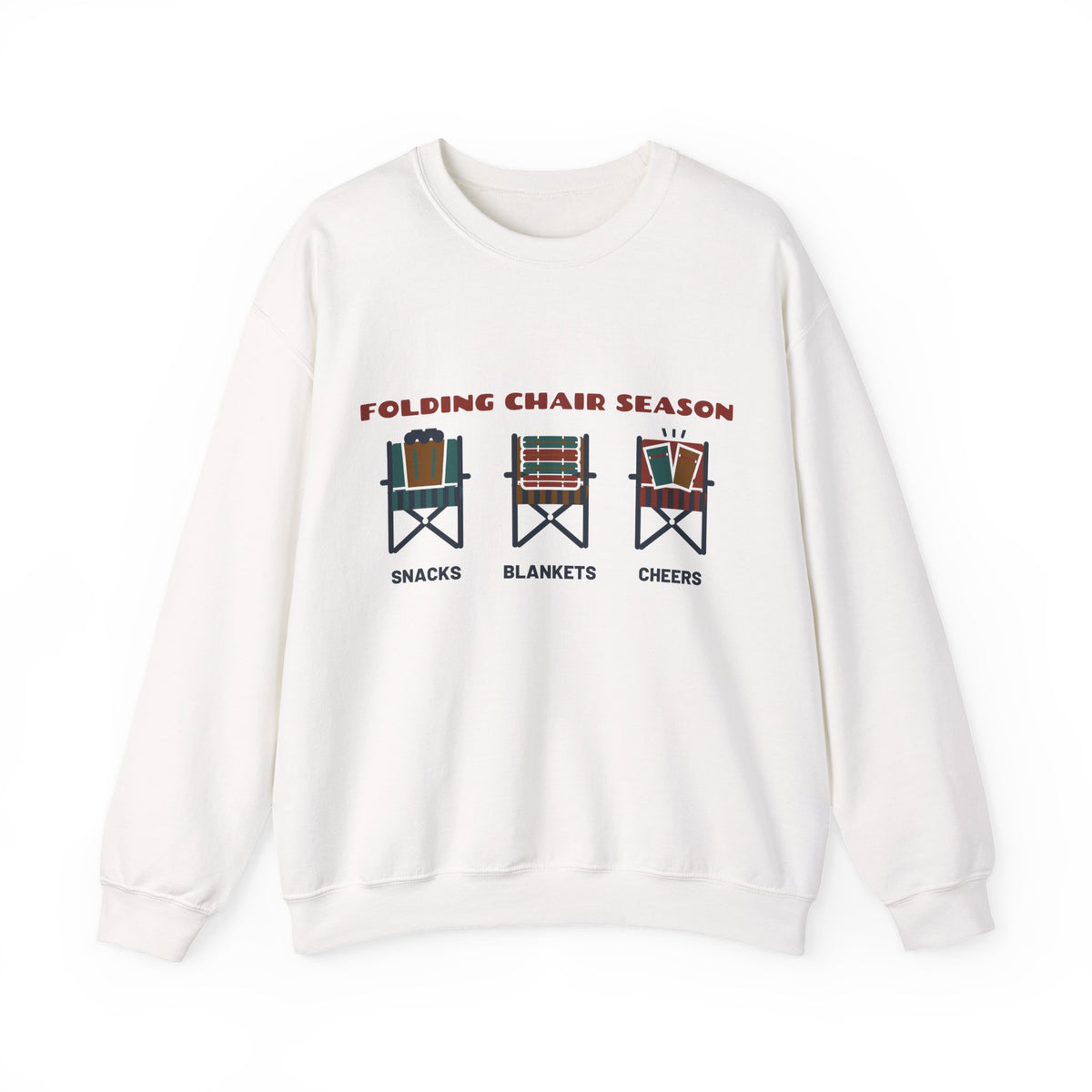 Sports Mom Sweatshirt, Folding Chair Season Varsity Crewneck, Soccer Mom Baseball Mom Sweatshirt, Gift for Mom