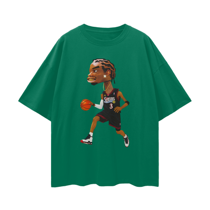 Vintage/Y2K Allen Iverson Sixers Oversized T Shirt
