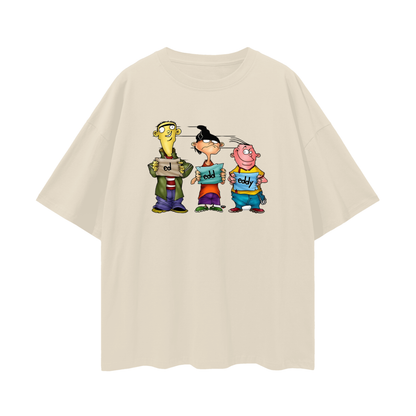 Vintage Like Ed Edd & Eddy Mugshot Oversized T Shirt