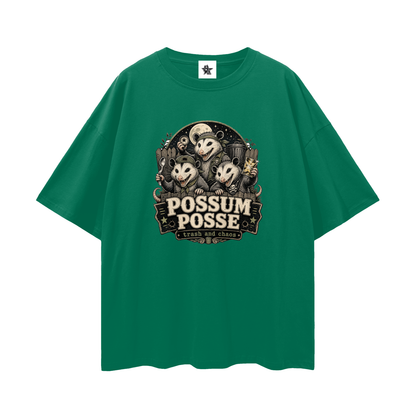 Possum Posse Tee - Trash & Chaos | Oversized Heavyweight Bootleg Graphic Tee