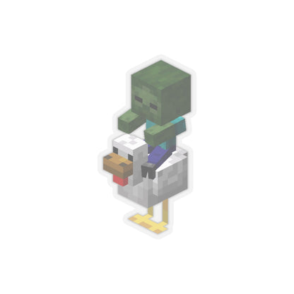 Minecraft Zombie On Chicken Funny Sticker