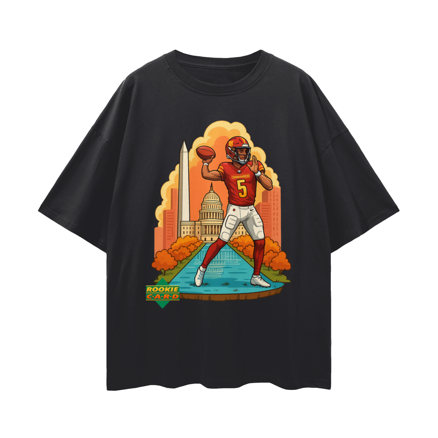 Vintage/Y2K Jayden Daniels Commanders Downtown Rookie Oversized T Shirt