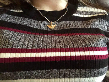 Angel Necklace Cherub Necklace for Women,Angel Wings Pendant Necklace,Cupid Guardian Y2K Aesthetic Necklace