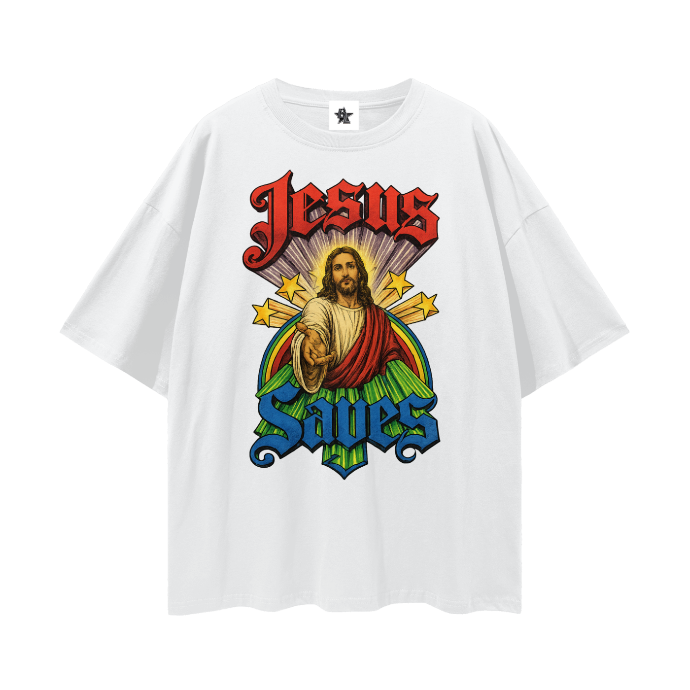 Vintage/Y2K Religious Jesus Saves Graphic T Shirt