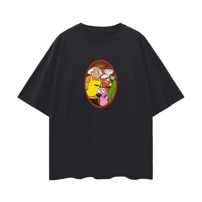 Vintage Like Courage The Cowardly Dog Graphic Oversized T Shirt