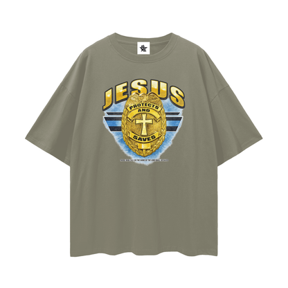 Vintage Jesus Faith Graphic Oversized T-Shirt | Christian Faith Graphic Unisex
