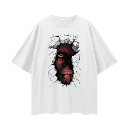 Vintage/Y2K Attack On Titans Anime Graphic Oversized T Shirt