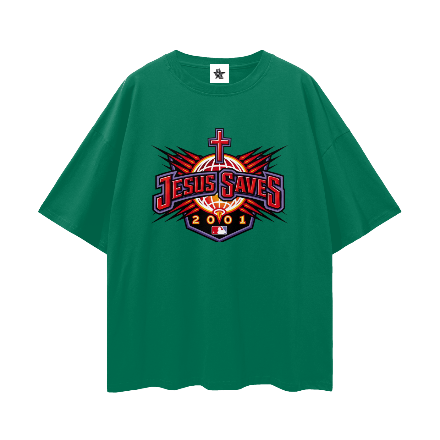 Vintage/Y2K Religious Jesus Saves Oversized T Shirt