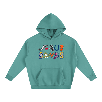 Vintage/Y2K Religious Jesus Saves Logos Oversized Hoodie