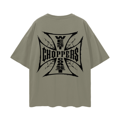 Vintage/Y2K Style West Coast Choppers Web Oversized T Shirt