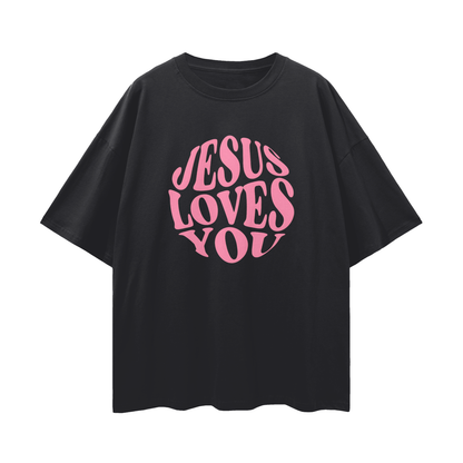 Religious Vintage/Y2K Jesus Loves You Oversized T Shirt