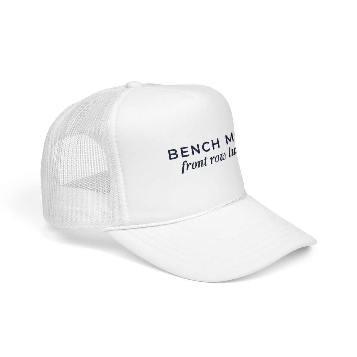 Bench Mom trucker hat, White side view