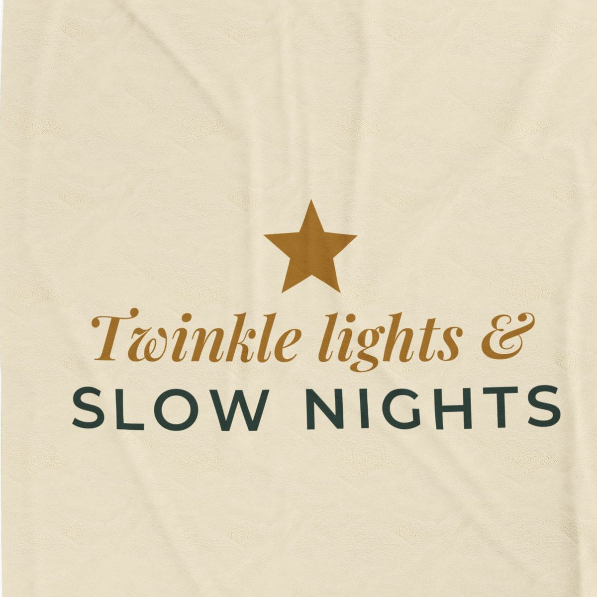 Twinkle Lights and Slow Nights blanket detail