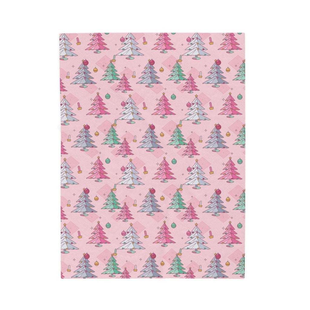 Pink Tinsel Christmas Blanket - 01 hero front