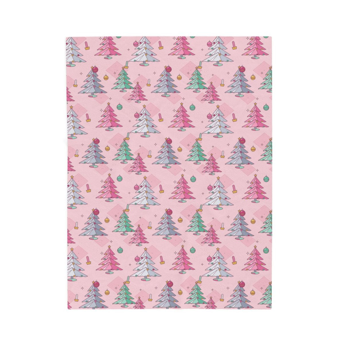 Pink Tinsel Christmas Blanket - 01 hero front