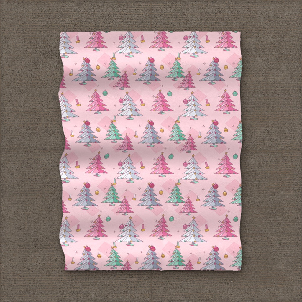 Pink Tinsel Christmas Blanket - 02 styled brushed concrete