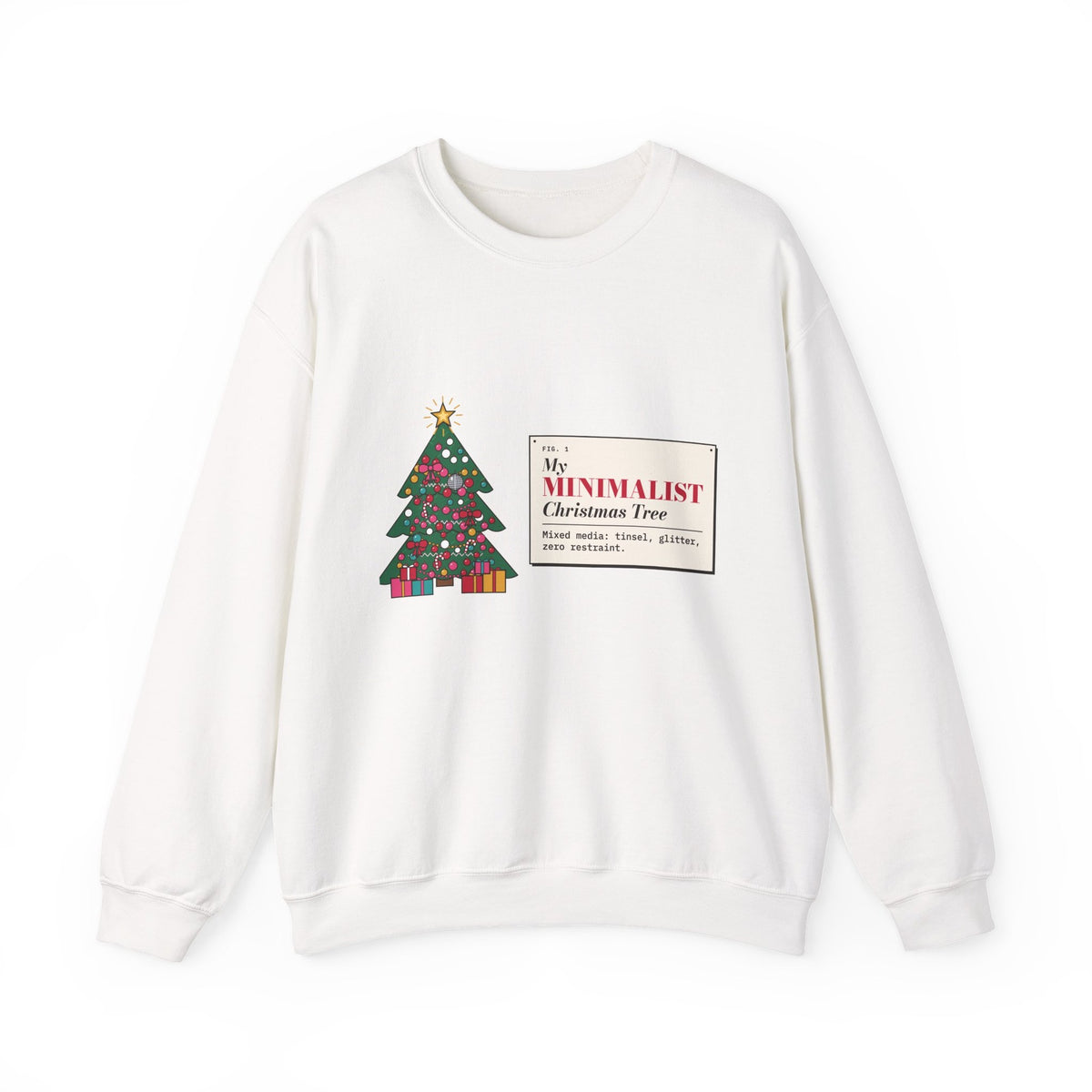 My Minimalist Christmas Tree sweatshirt, White, front