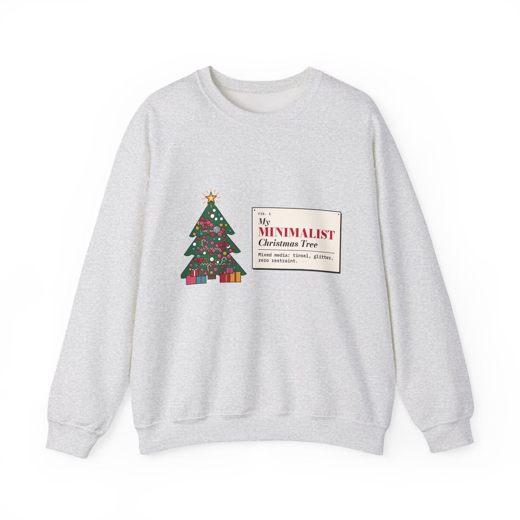 My Minimalist Christmas Tree sweatshirt, Ash, front