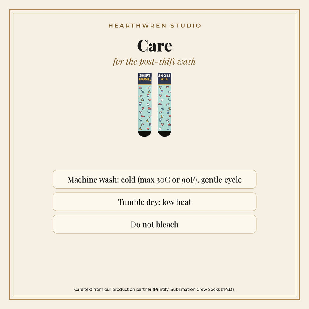 Crew socks care instructions