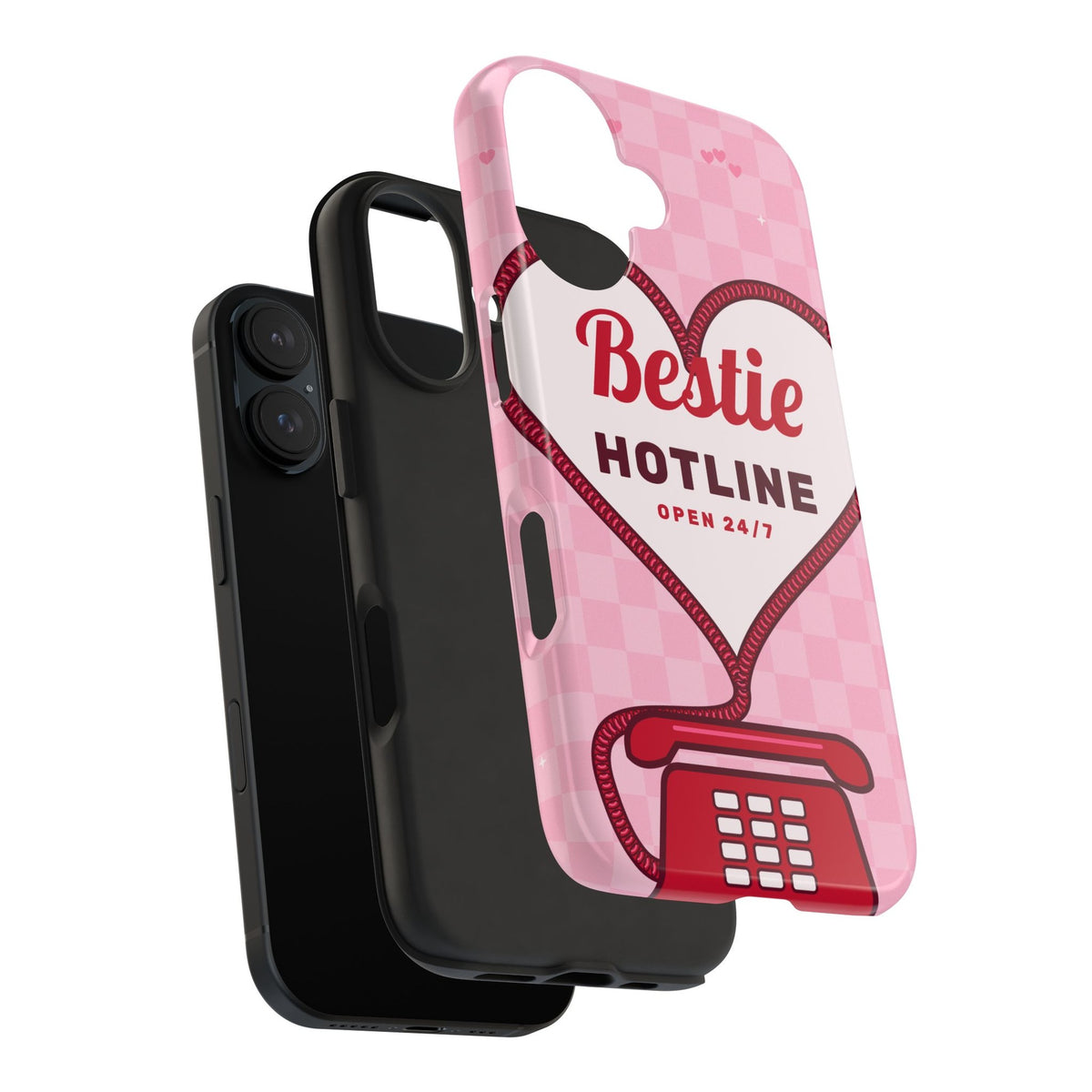 Bestie Hotline tough case, two-piece layers